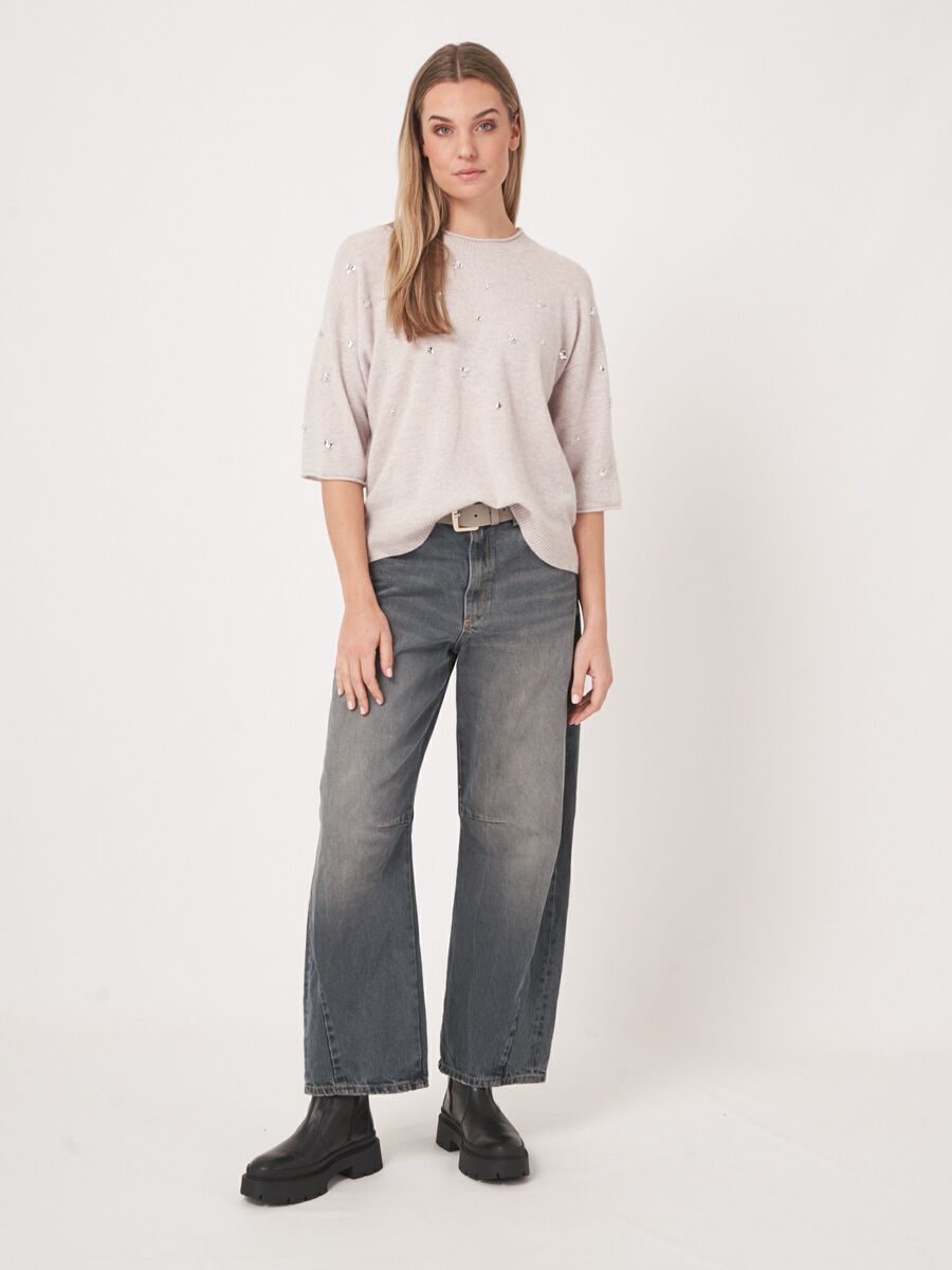 Pull orné en cachemire image number 5