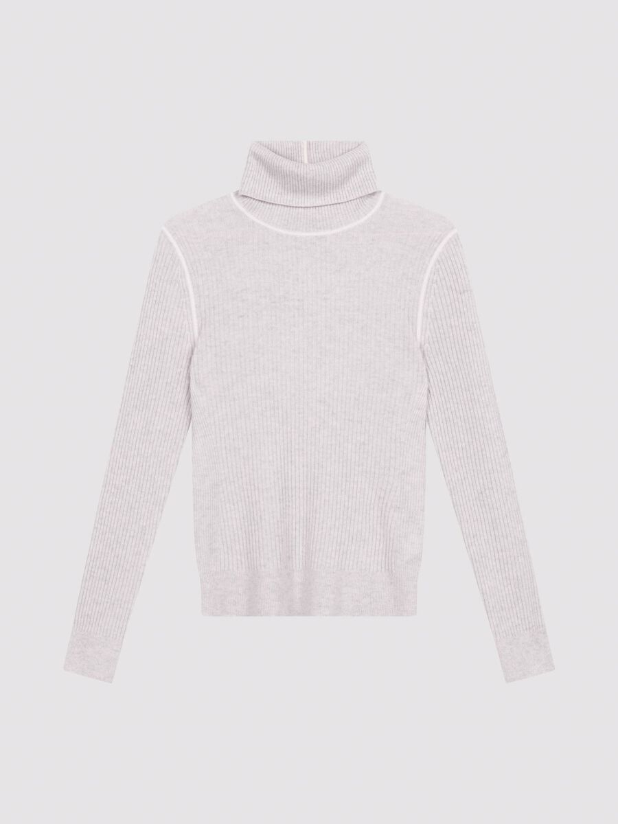 Ribgebreide coltrui van biologische cashmere image number 3