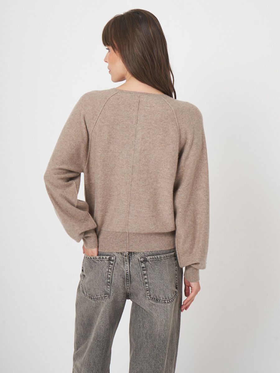 Henley-Pullover aus gewalktem Bio-Kaschmir image number 6