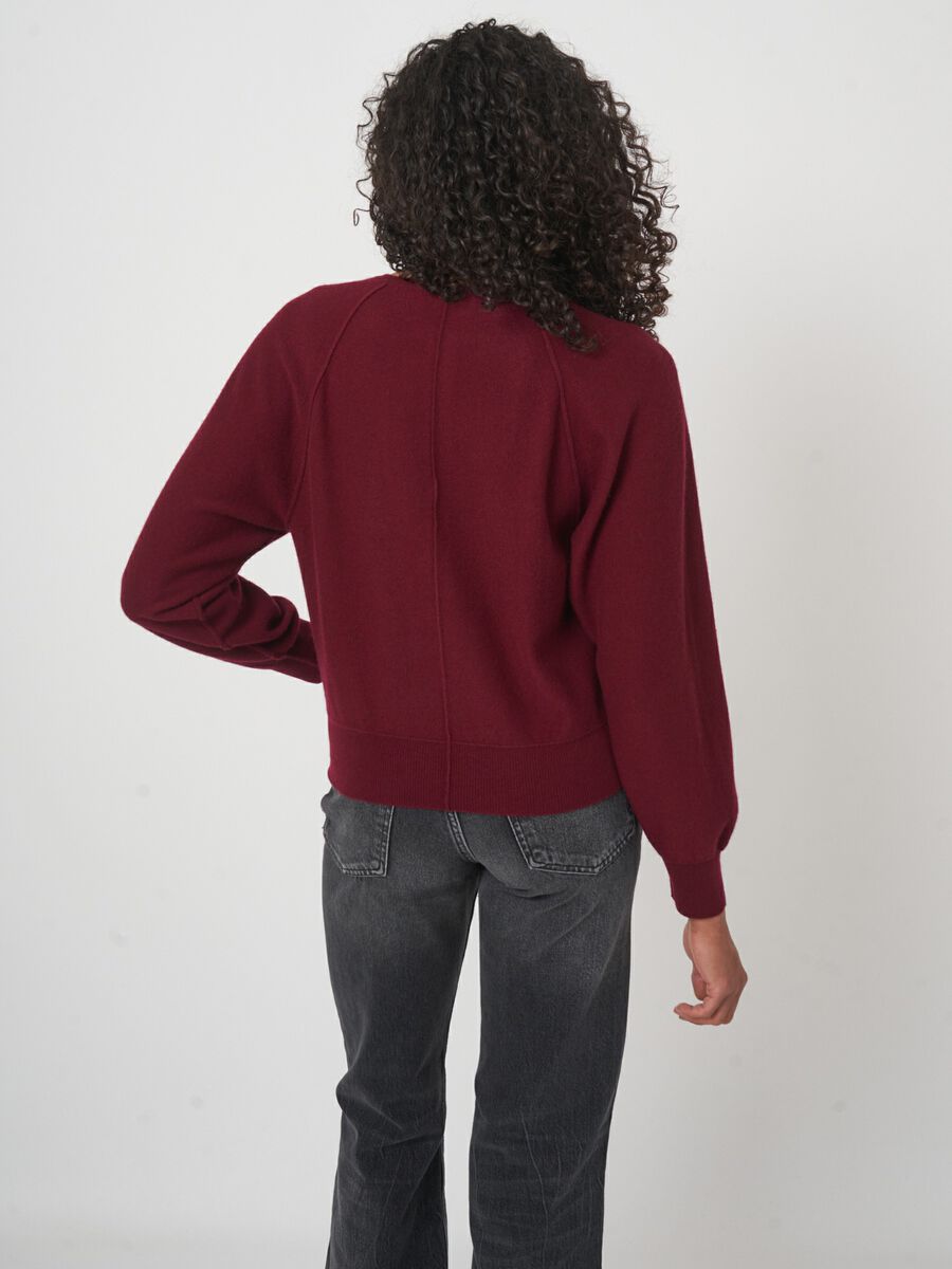 Boiled cashmere henley sweater image number 4