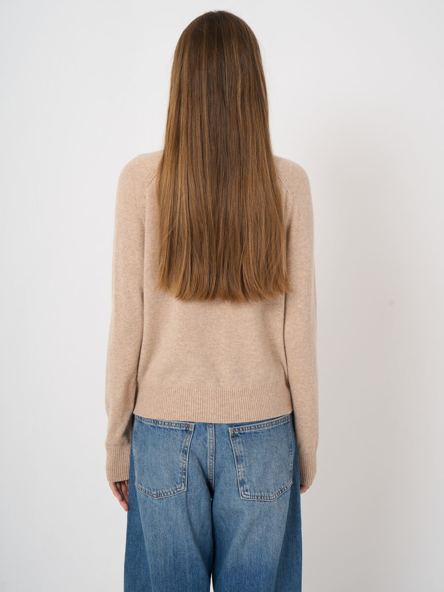 Luxury organic cashmere argyle cardigan image number 3