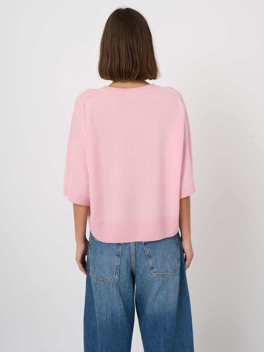 Classic cashmere button-neck sweater image number 5