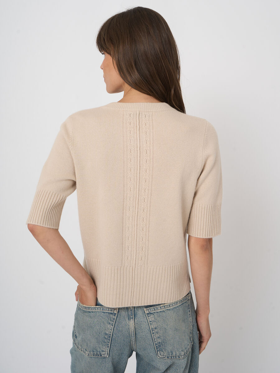 Cropped organic cashmere cardigan image number 8