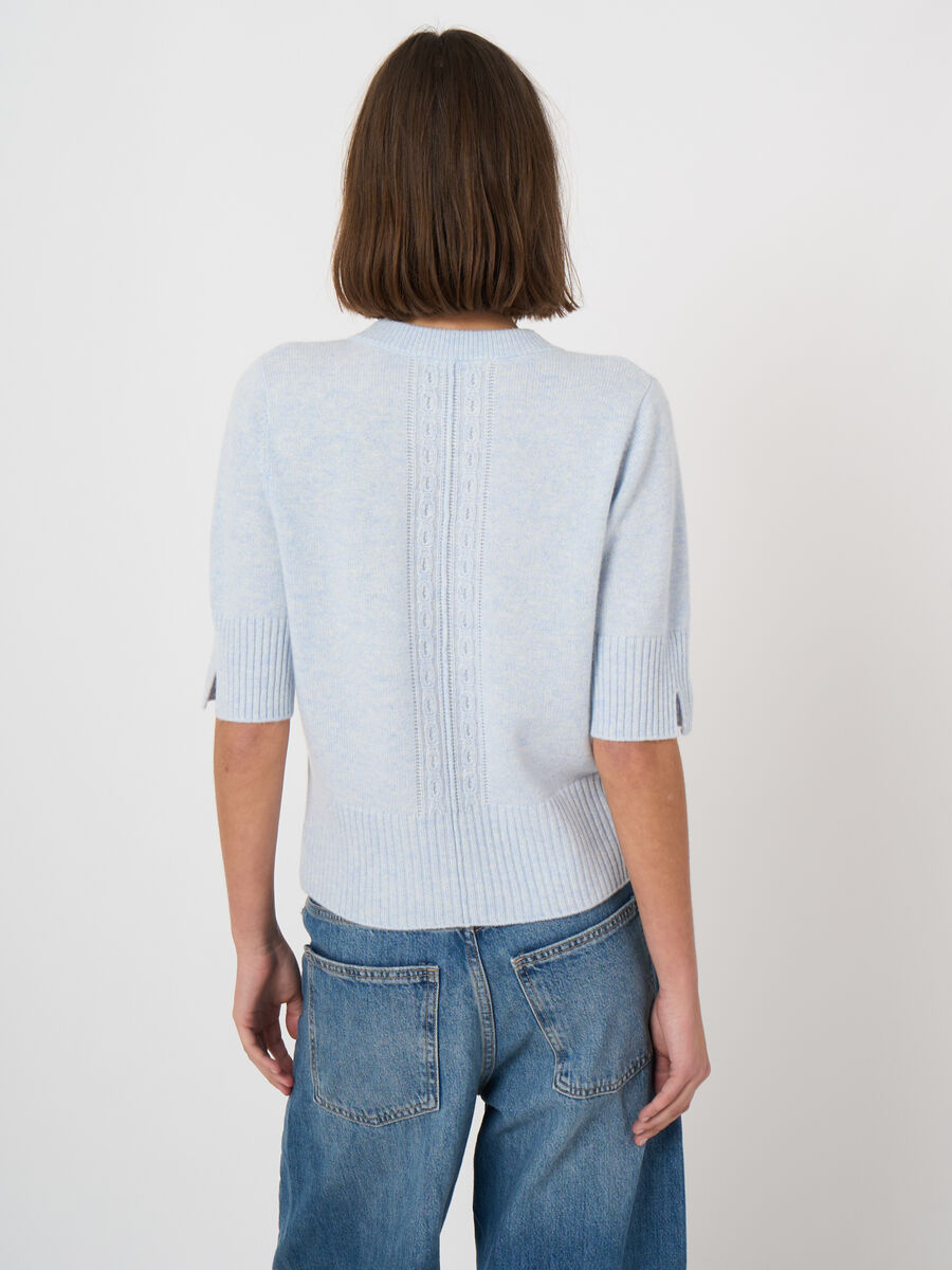 Cropped organic cashmere cardigan image number 5
