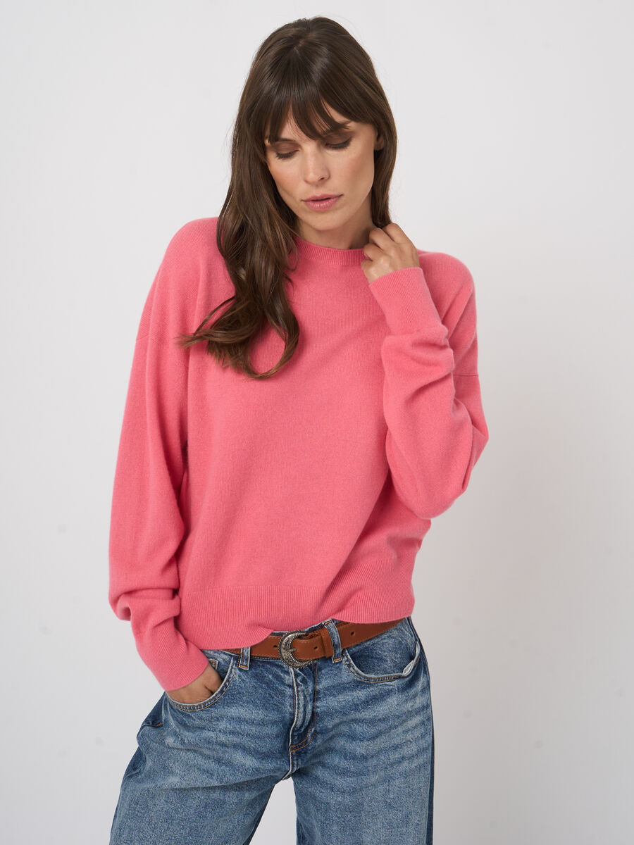 Breezy cashmere crew oversized knit image number 0