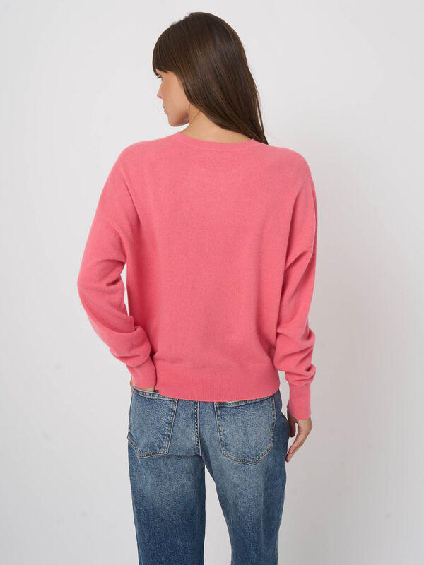Breezy cashmere crew oversized knit image number 3