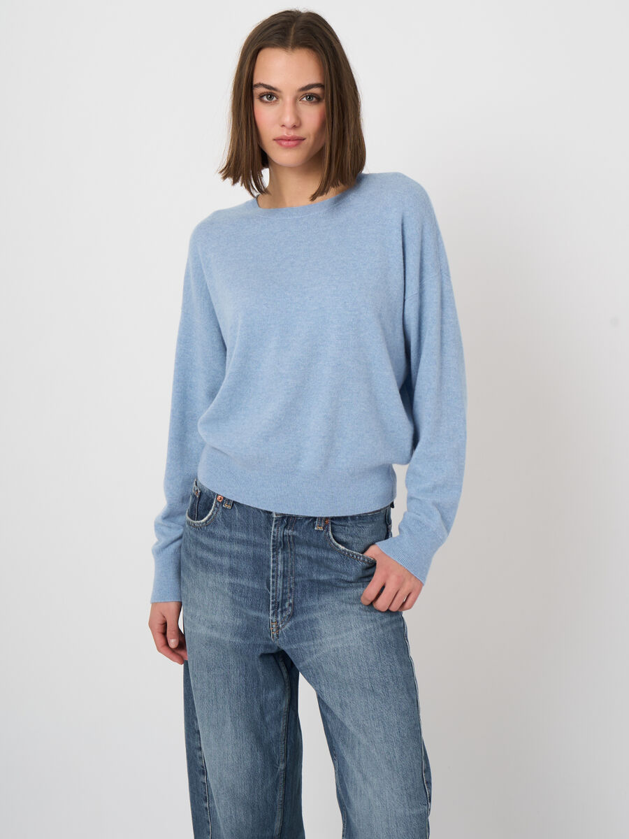 Breezy cashmere crew oversized knit image number 1