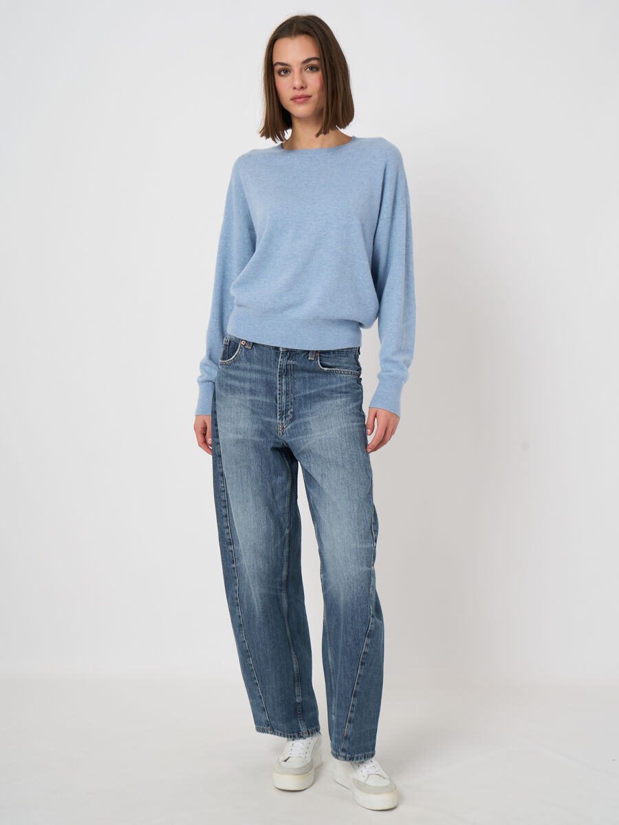 Breezy cashmere crew oversized knit image number 3