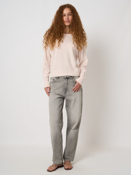 Breezy cashmere crew oversized knit