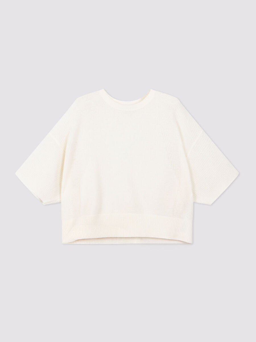 Pull en cachemire bio oversize, manches 3/4 image number 1