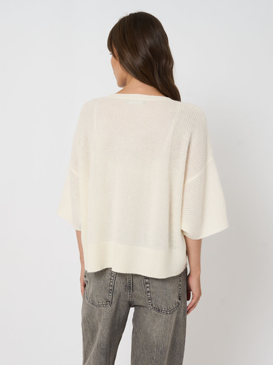 Pull en cachemire bio oversize, manches 3/4 image number 5