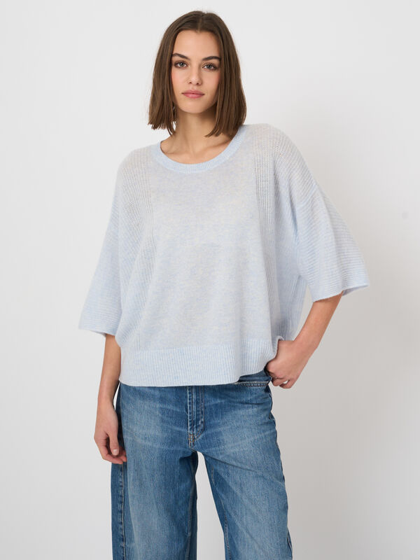 Oversized organic cashmere sweater image number 3