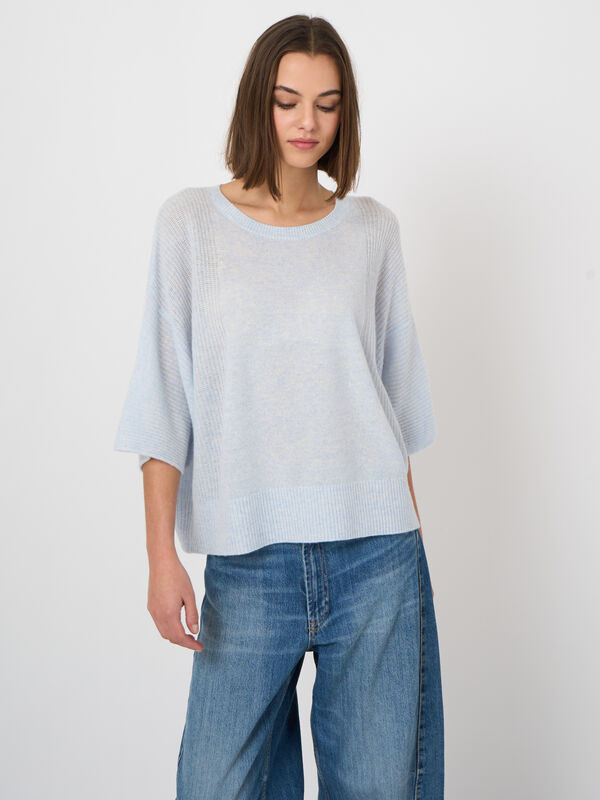 Oversized organic cashmere sweater image number 4