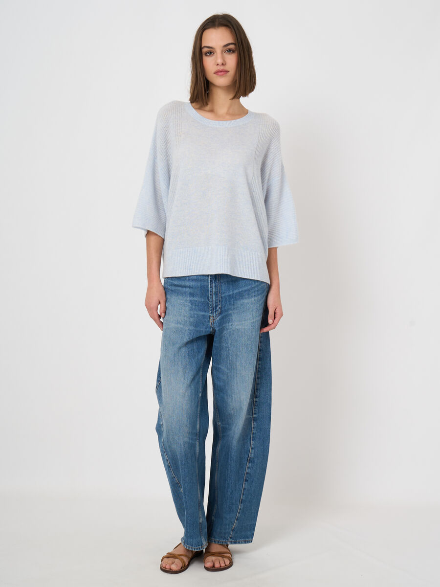Oversized organic cashmere sweater image number 5