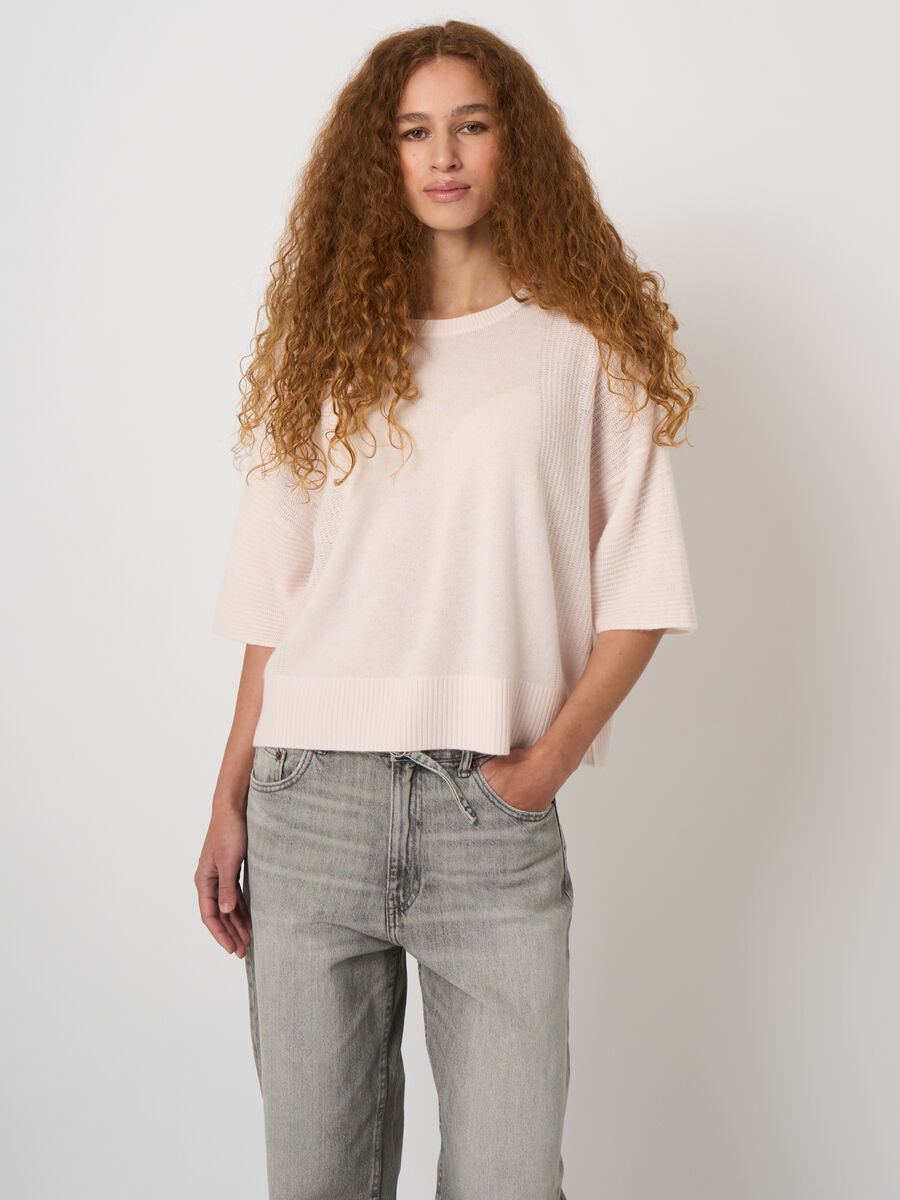 Pull en cachemire bio oversize, manches 3/4 image number 3