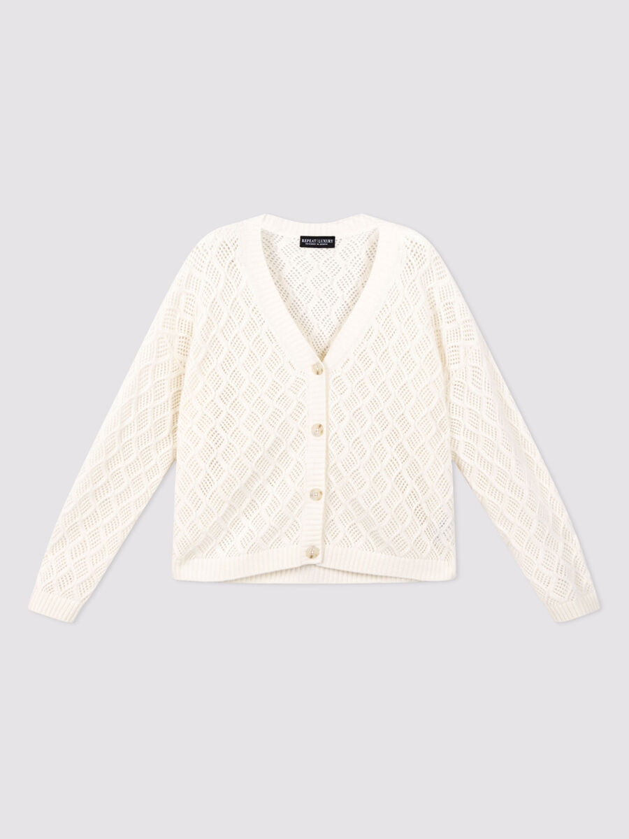 Textured Organic Cashmere Cardigan image number 5