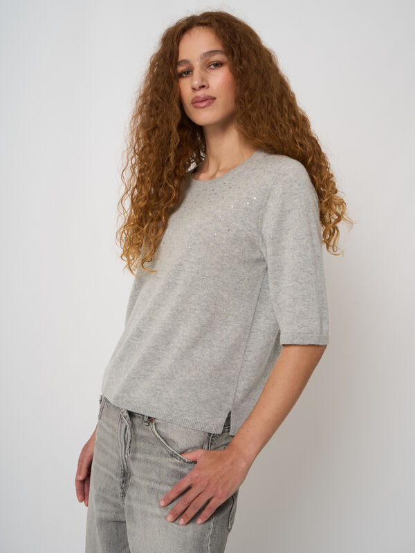 Biologische cashmere trui met subtiele hotfix image number 3