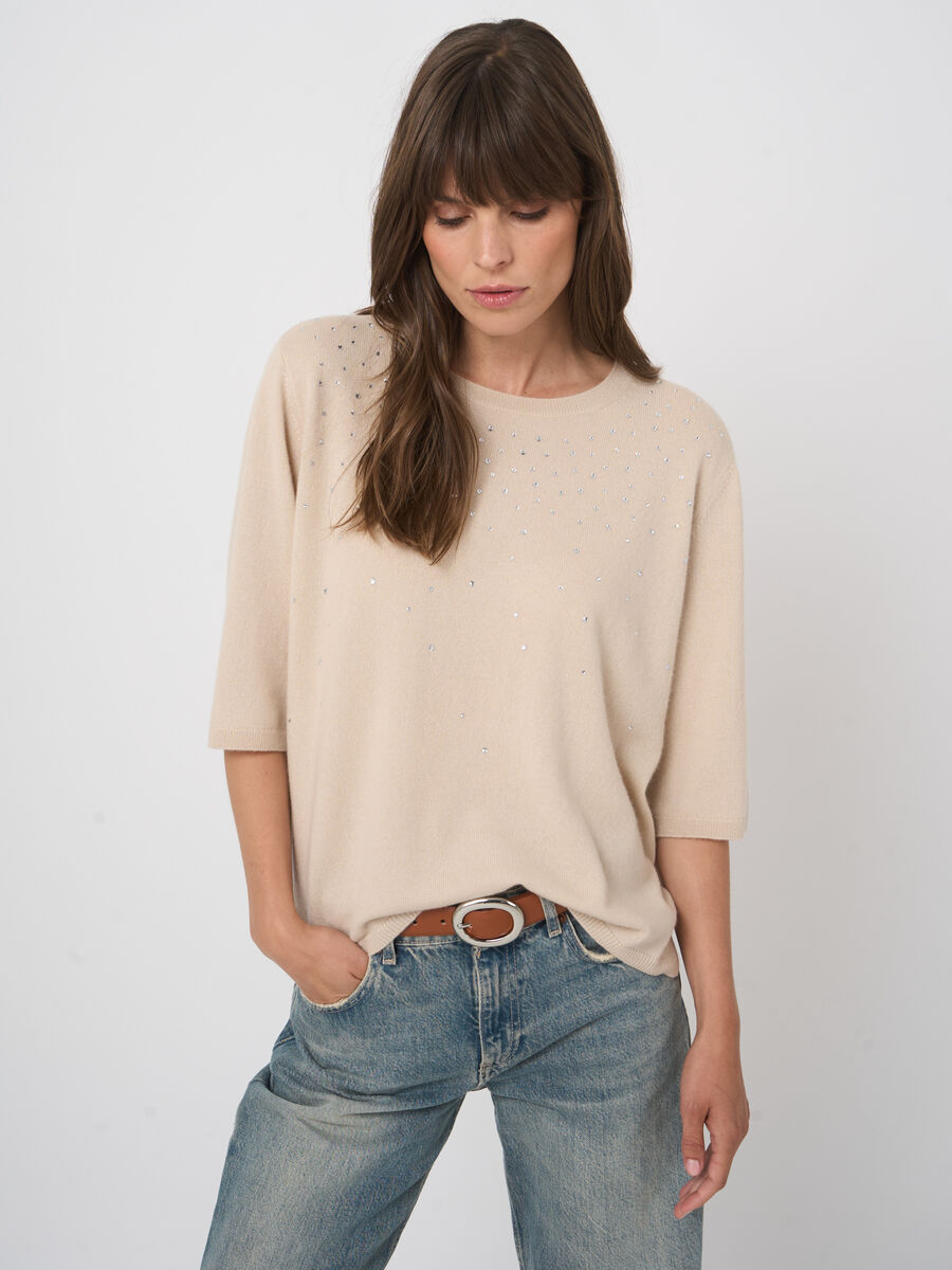 Pull en cachemire bio l&eacute;ger, coupe ample, d&eacute;tails hotfix image number 2