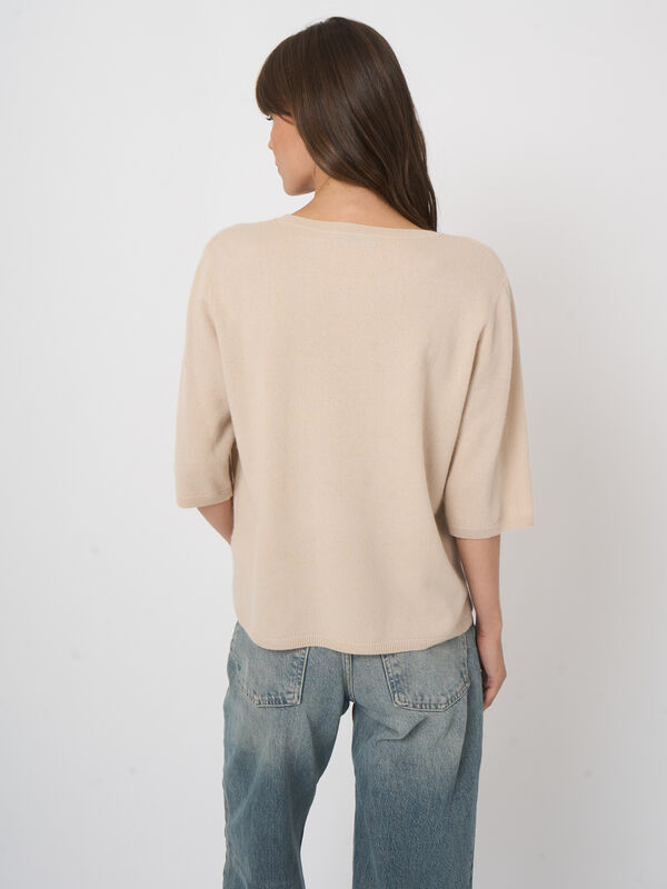 Organic cashmere sweater with hotfix image number 5