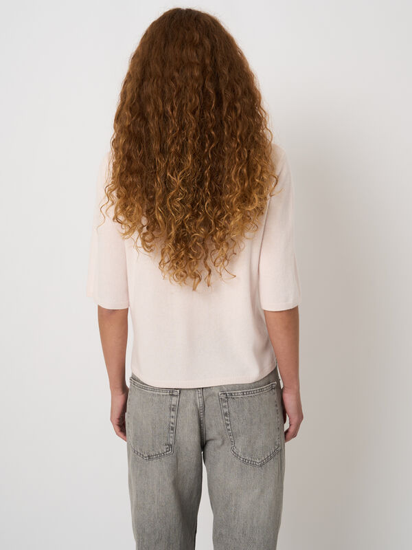 Leichter Bio-Kaschmirpullover mit Hotfix-Details image number 4