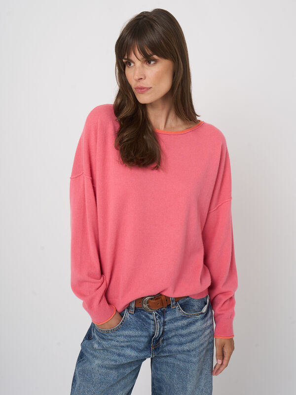 Bio-Kaschmirpullover mit Kontrastbesatz image number 4