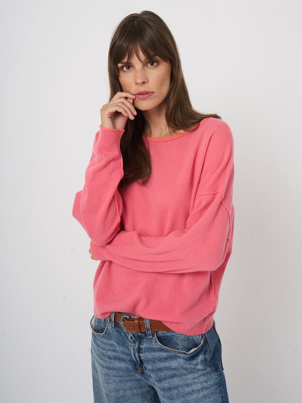 Bio-Kaschmirpullover mit Kontrastbesatz image number 5