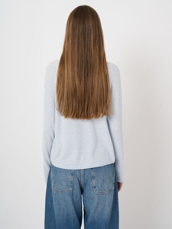 Cardigan en cachemire &agrave; manches raglan image number 3