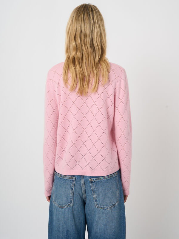 Zacht 100% cashmere ajourvest image number 2