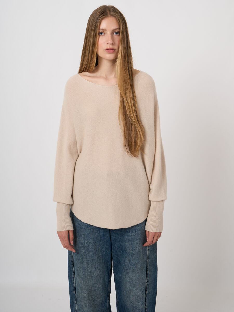 Leichter Kaschmirpullover mit Fledermaus&auml;rmeln image number 0