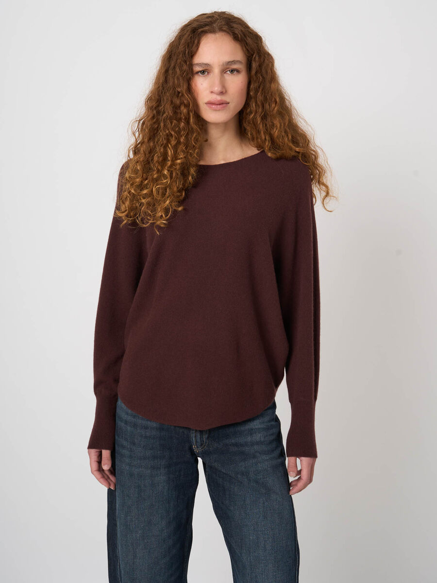 Leichter Kaschmirpullover mit Fledermaus&auml;rmeln image number 2