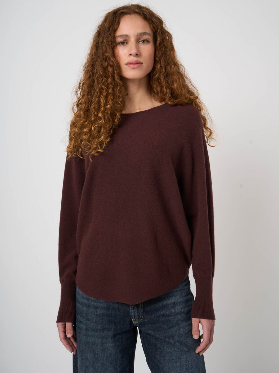 Leichter Kaschmirpullover mit Fledermaus&auml;rmeln image number 4