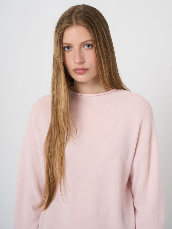 Kurzer Kaschmirpullover mit Stehkragen image number 1