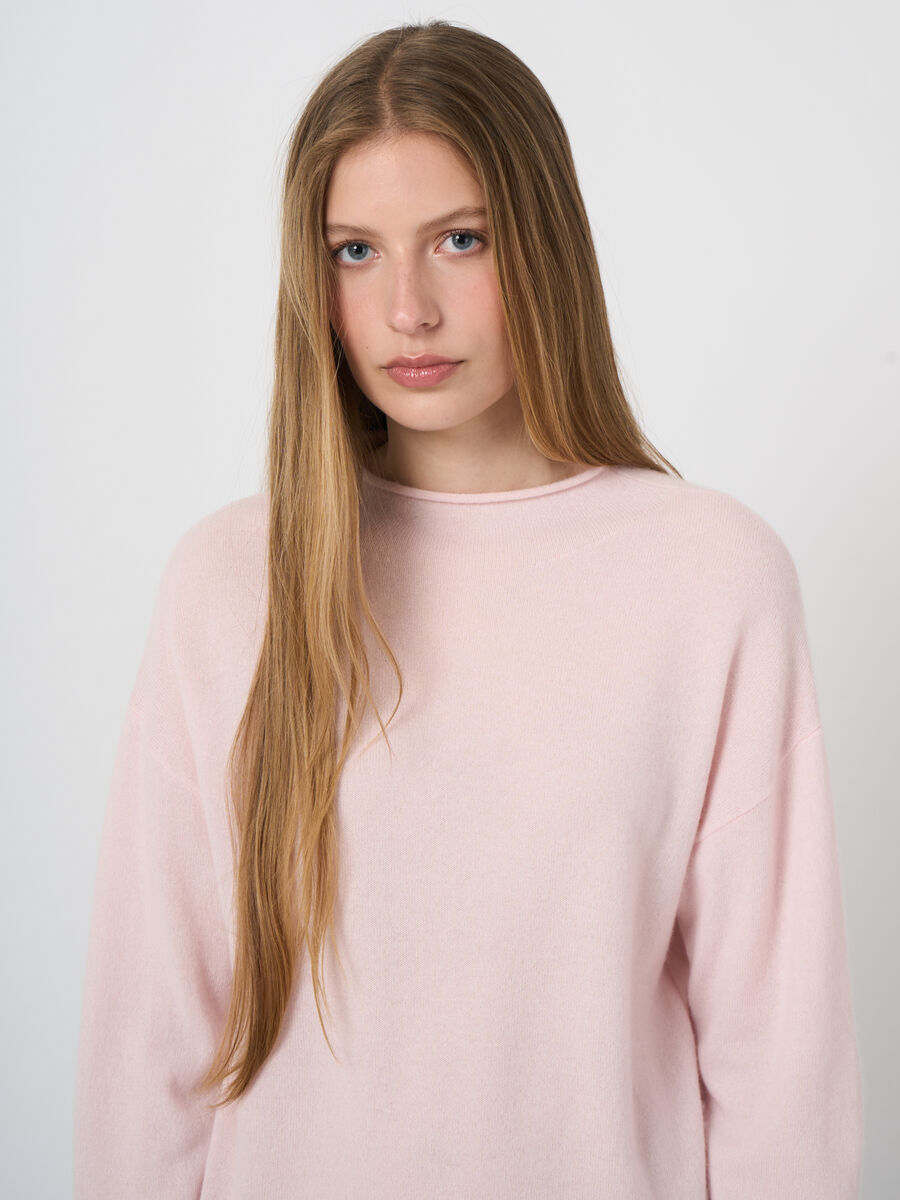 Kurzer Kaschmirpullover mit Stehkragen image number 1