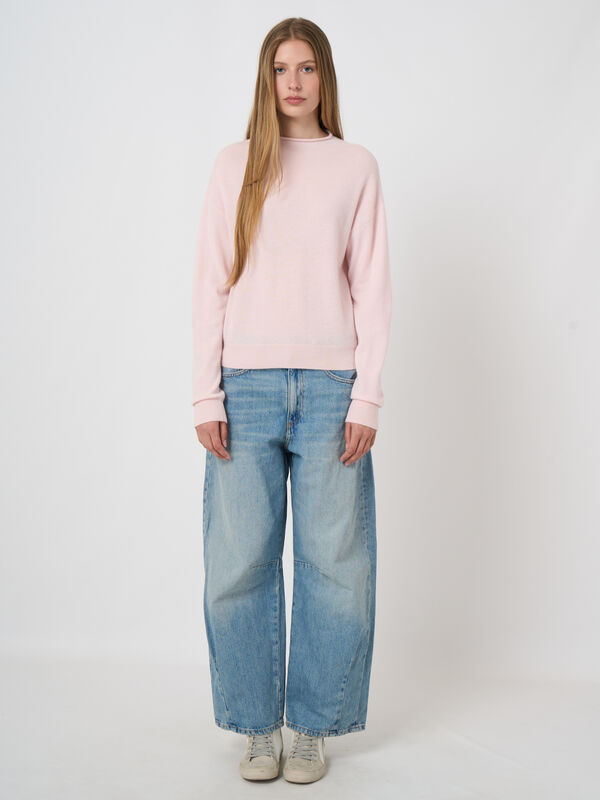 Kurzer Kaschmirpullover mit Stehkragen image number 2