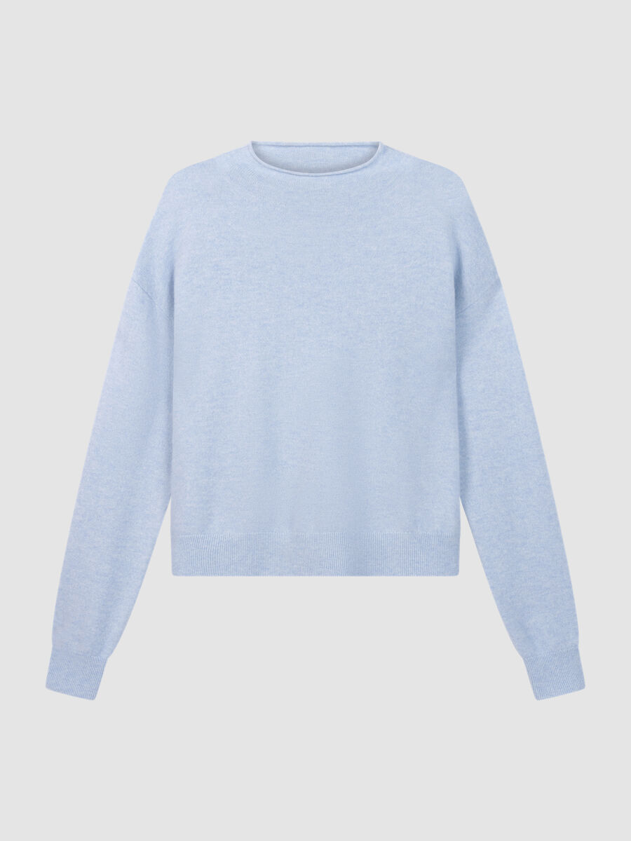 Kurzer Kaschmirpullover mit Stehkragen image number 0