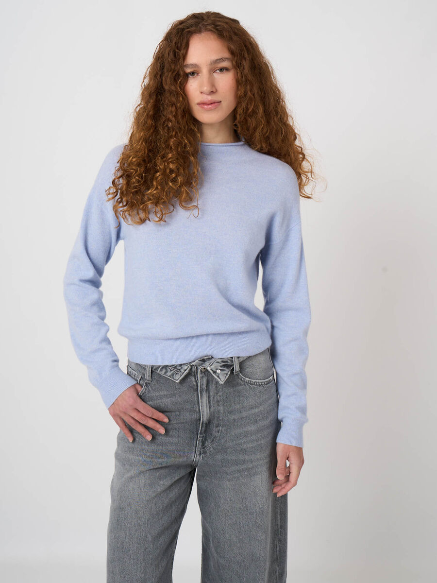 Kurzer Kaschmirpullover mit Stehkragen image number 1