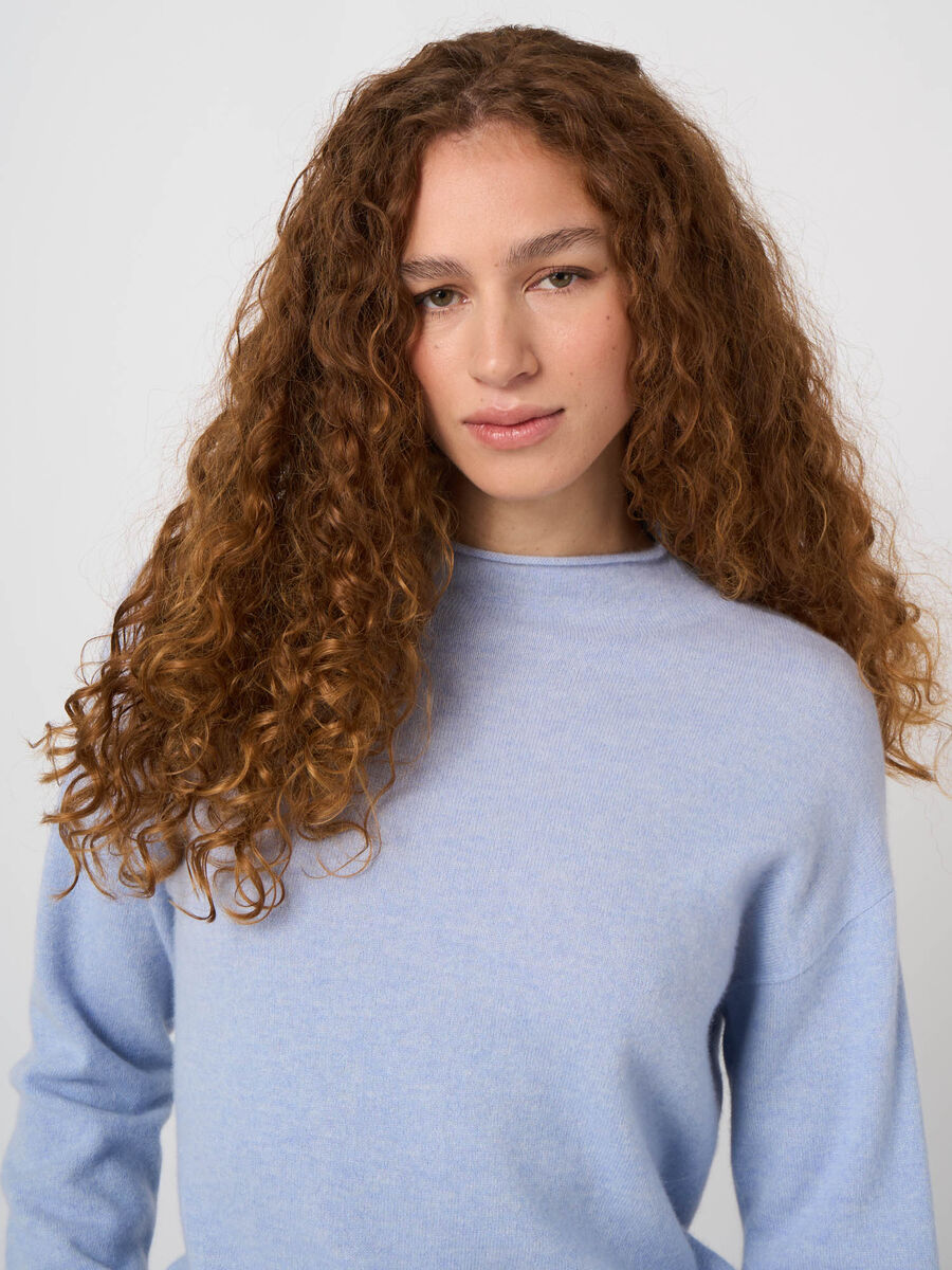 Kurzer Kaschmirpullover mit Stehkragen image number 2