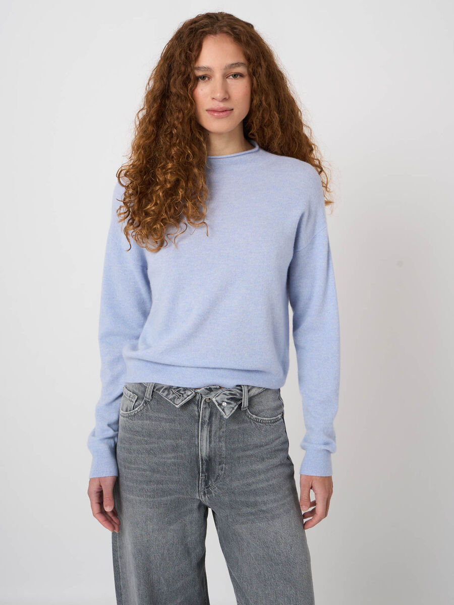 Kurzer Kaschmirpullover mit Stehkragen image number 3