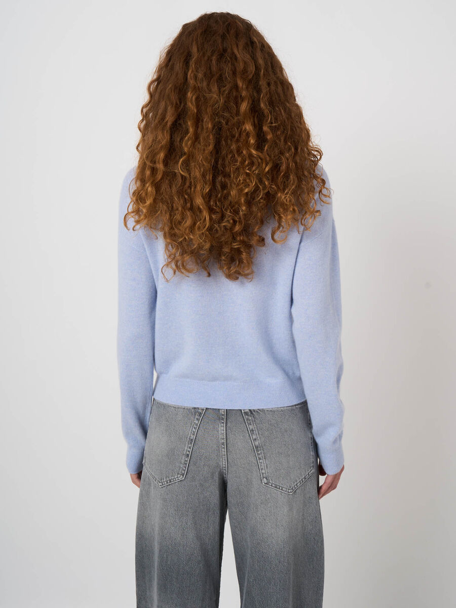 Kurzer Kaschmirpullover mit Stehkragen image number 4