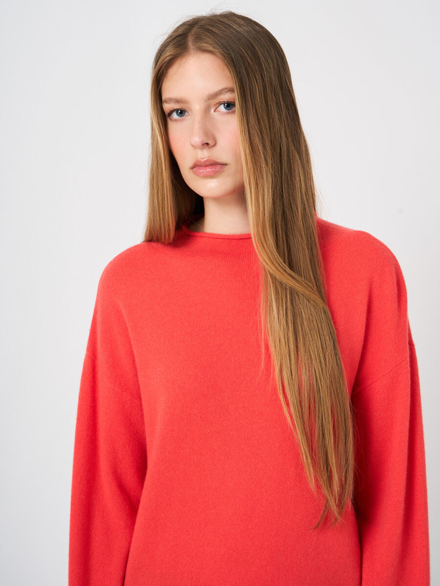 Kurzer Kaschmirpullover mit Stehkragen image number 1