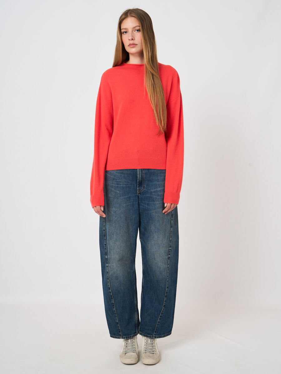 Kurzer Kaschmirpullover mit Stehkragen image number 2