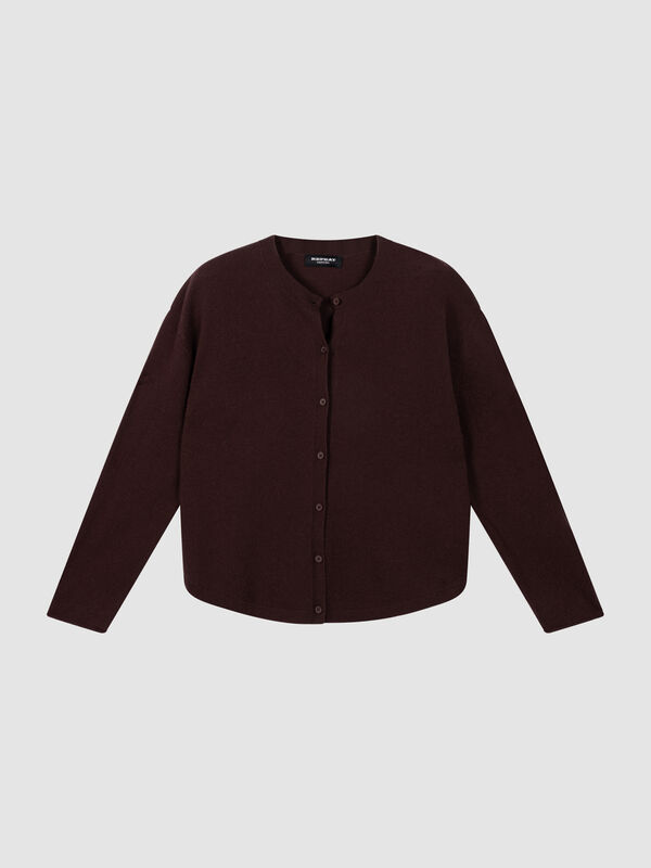 Organic Cashmere Cardigan with Dropped Shoulders image number 0