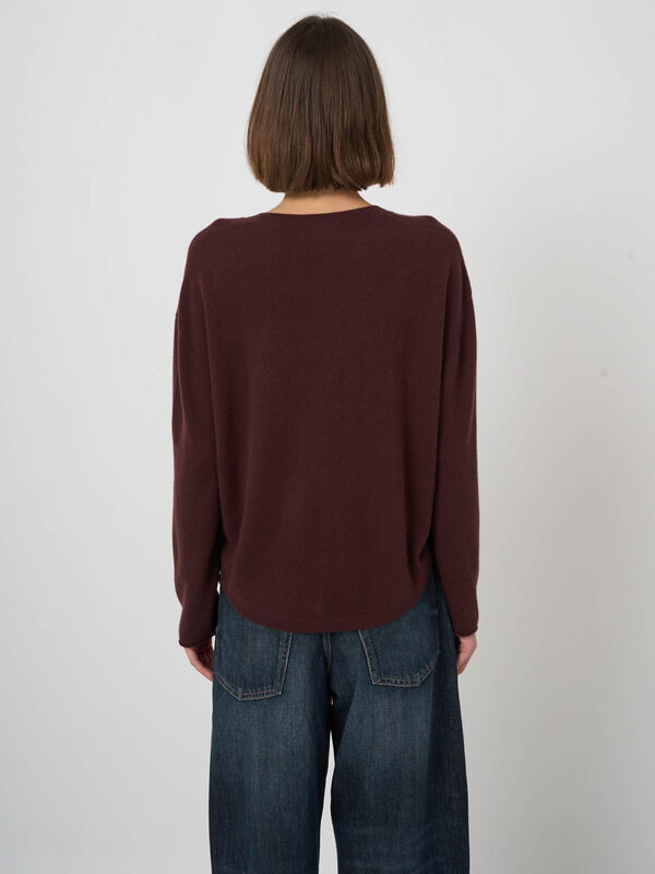 Organic Cashmere Cardigan with Dropped Shoulders image number 6