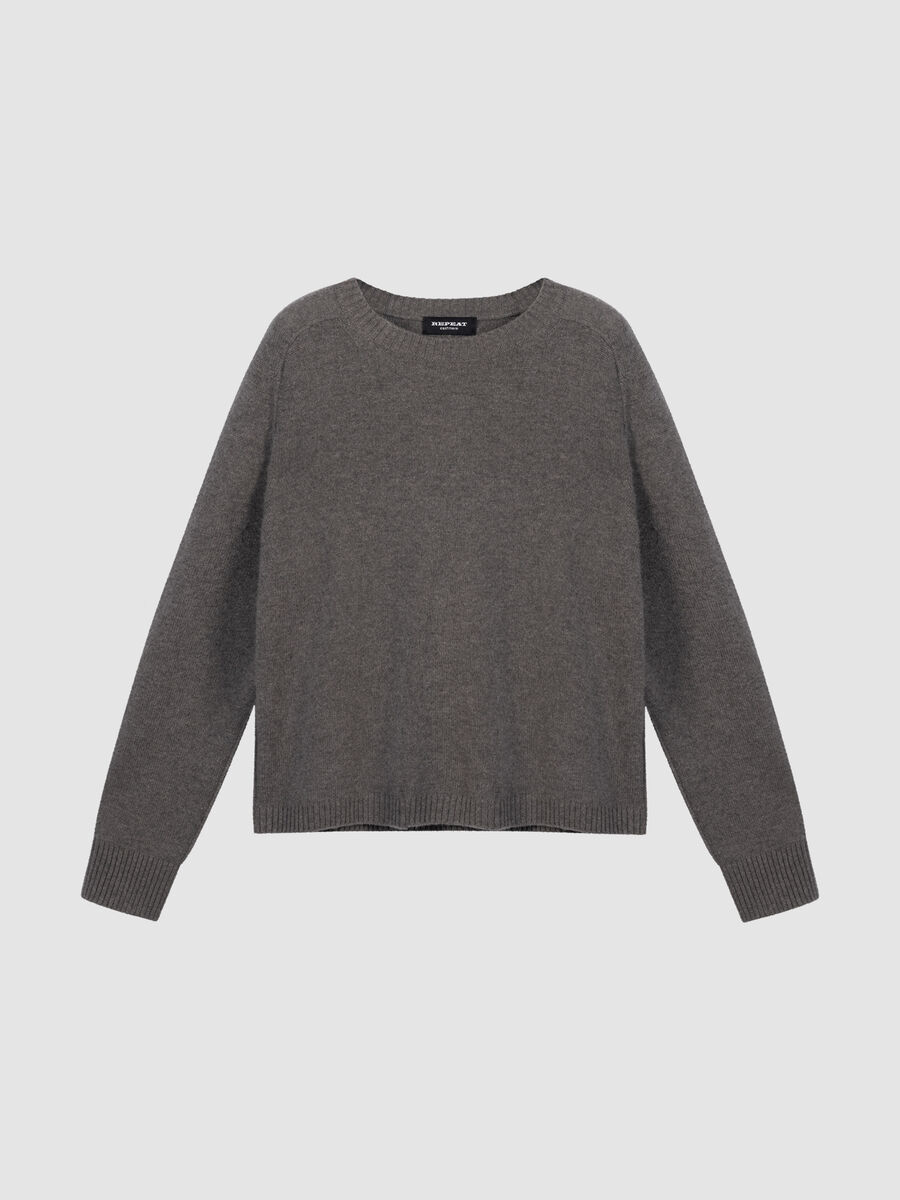 Mittelschwerer Kaschmirpullover mit sichtbaren Nahtdetails image number 1
