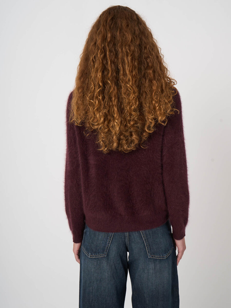 Brushed Pure Cashmere Stand-Collar Cardigan image number 5