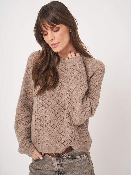 Sweater with mini sequin knit details