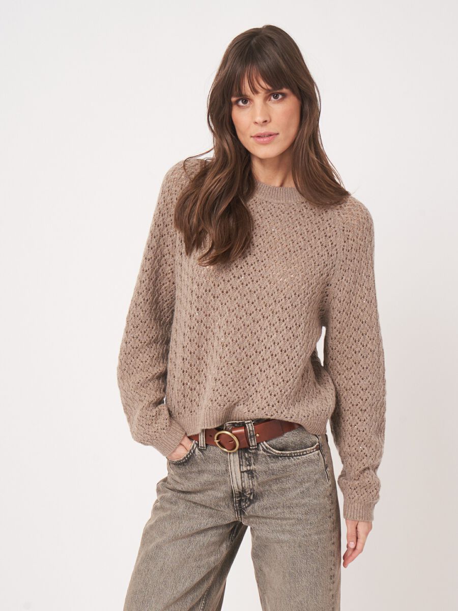 Sweater with mini sequin knit details image number 2