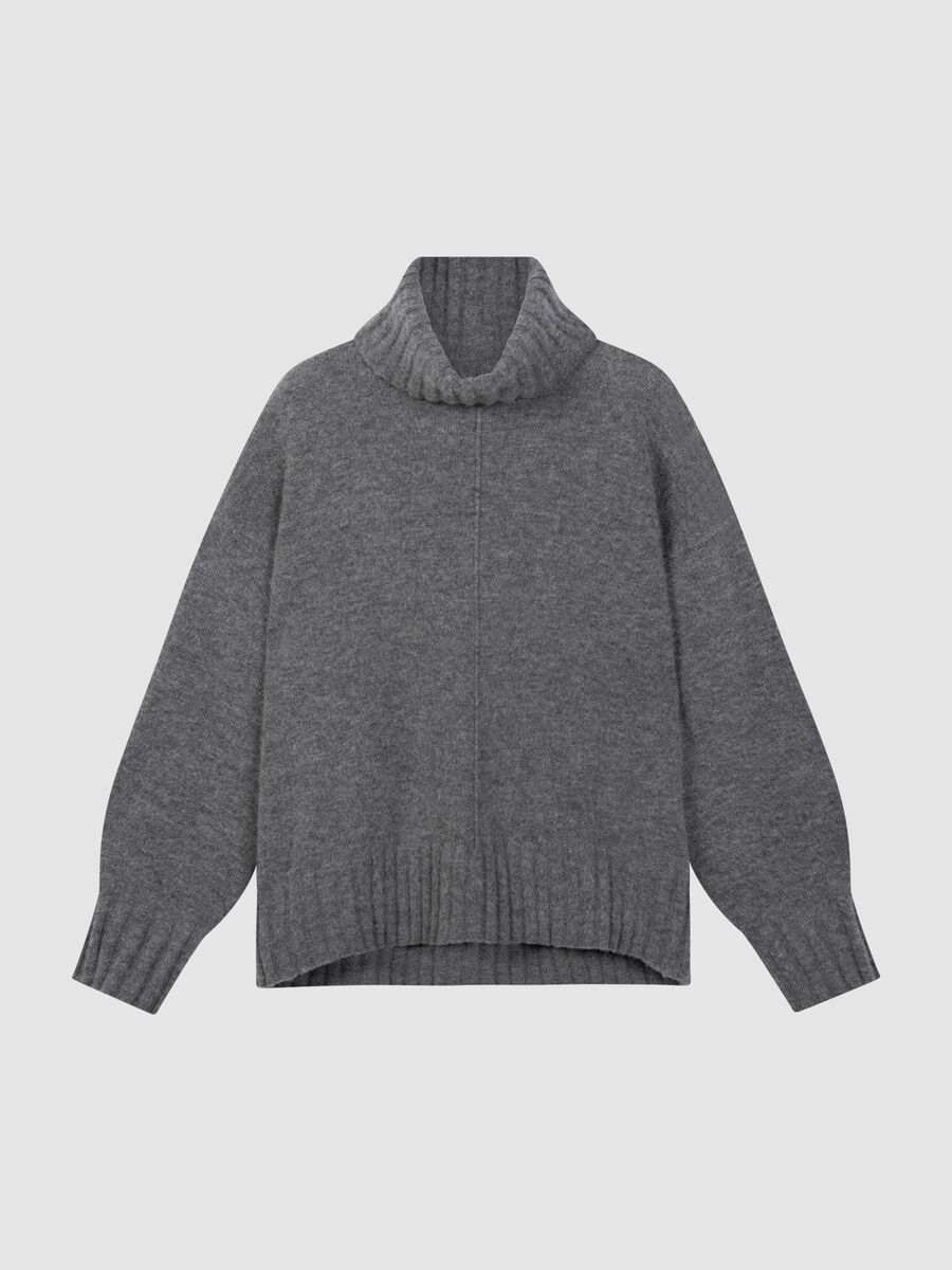 Oversized-Kaschmir-Wollpullover mit Boucl&eacute;-Struktur image number 0