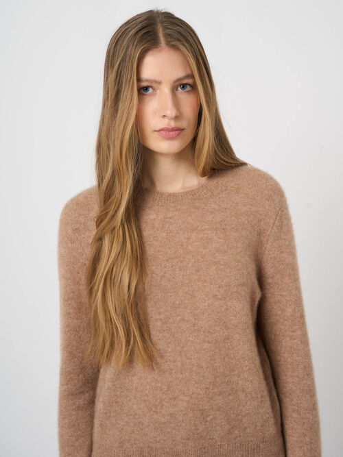 Cashmere-Silk Sweater with Soft Brushed Look