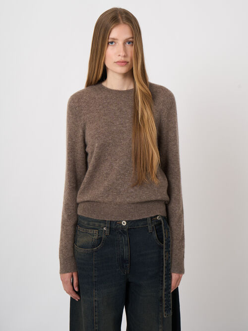 Cashmere-Silk Sweater with Soft Brushed Look